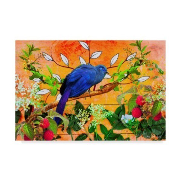 Ata Alishahi 'Birds And Berries' Canvas Art, 12x19, Trademark Fine Art, Mfr#: ALI22434-C1219GG